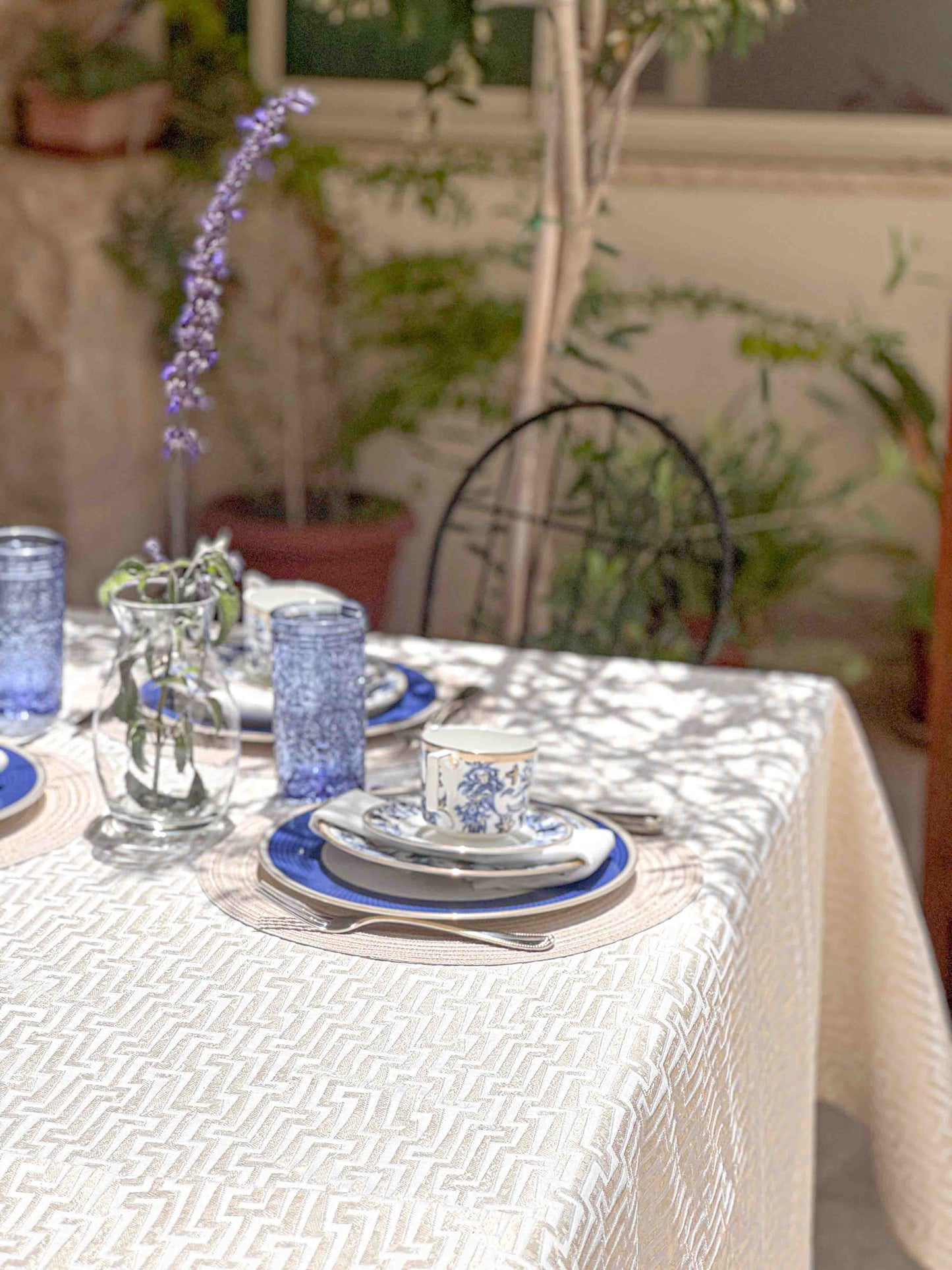 מפת שולחן חגיגית דגם אתונה