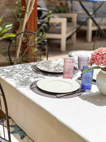 מפת שולחן קלאסית - צבע לבן